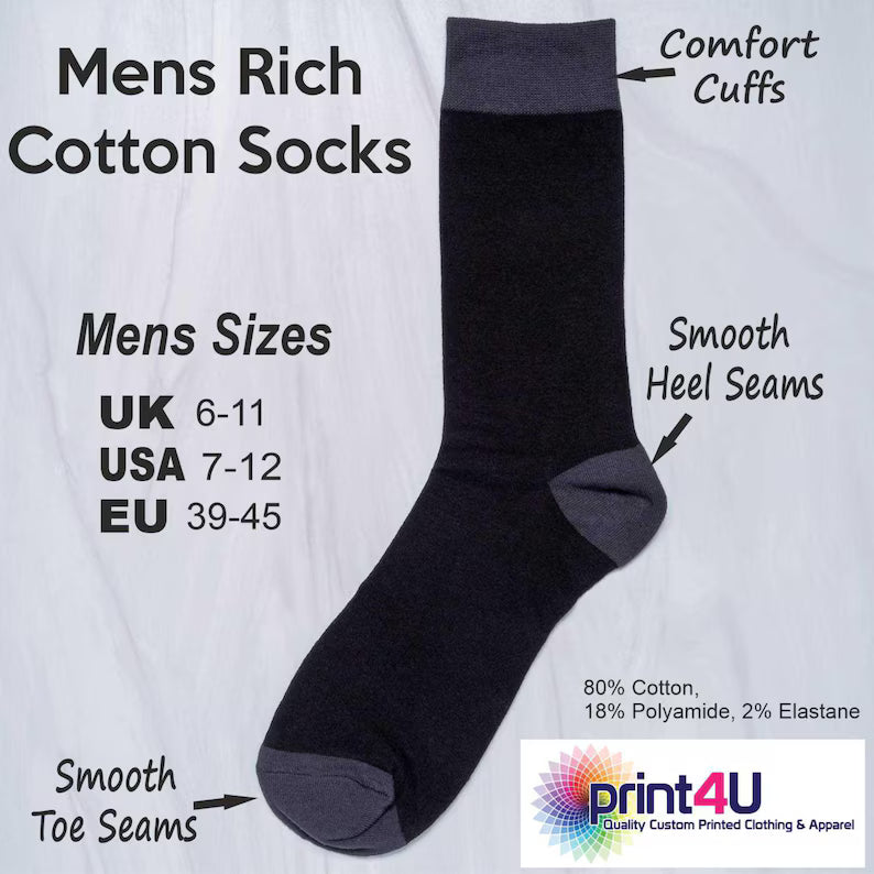 Father's Day Padel 4 Walls Endless Fun Men's Black Socks Fun Gift