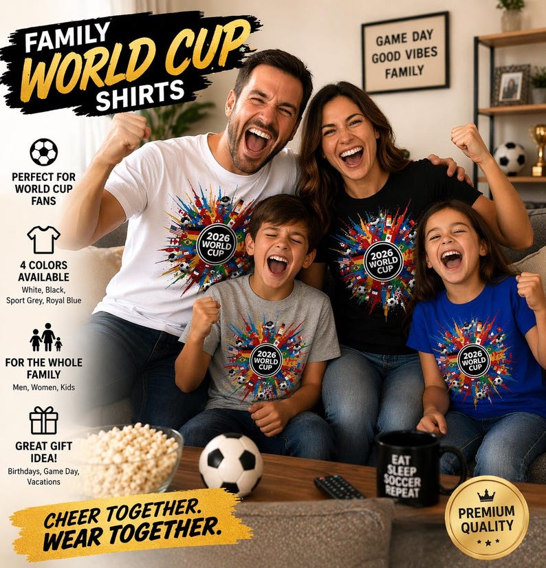 2026 Soccer Cup T-Shirt, Soccer Fan Shirt, Football Fan Gift, Soccer Cup 2026 Tee, International Soccer Shirt, Football Fan Gift
