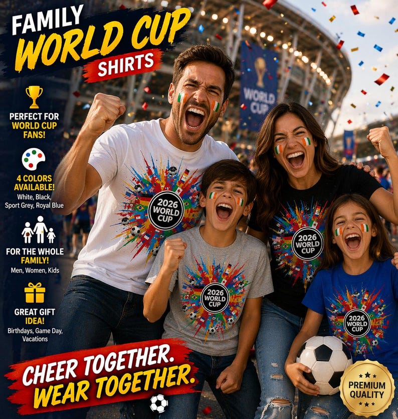 2026 Soccer Cup T-Shirt, Soccer Fan Shirt, Football Fan Gift, Soccer Cup 2026 Tee, International Soccer Shirt, Football Fan Gift